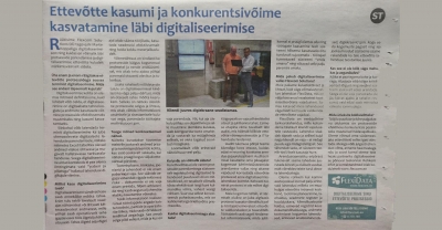 WE SHARED OUR THOUGHTS ABOUT DIGITALIZATION IN NEWSPAPER "HARJU ELU".